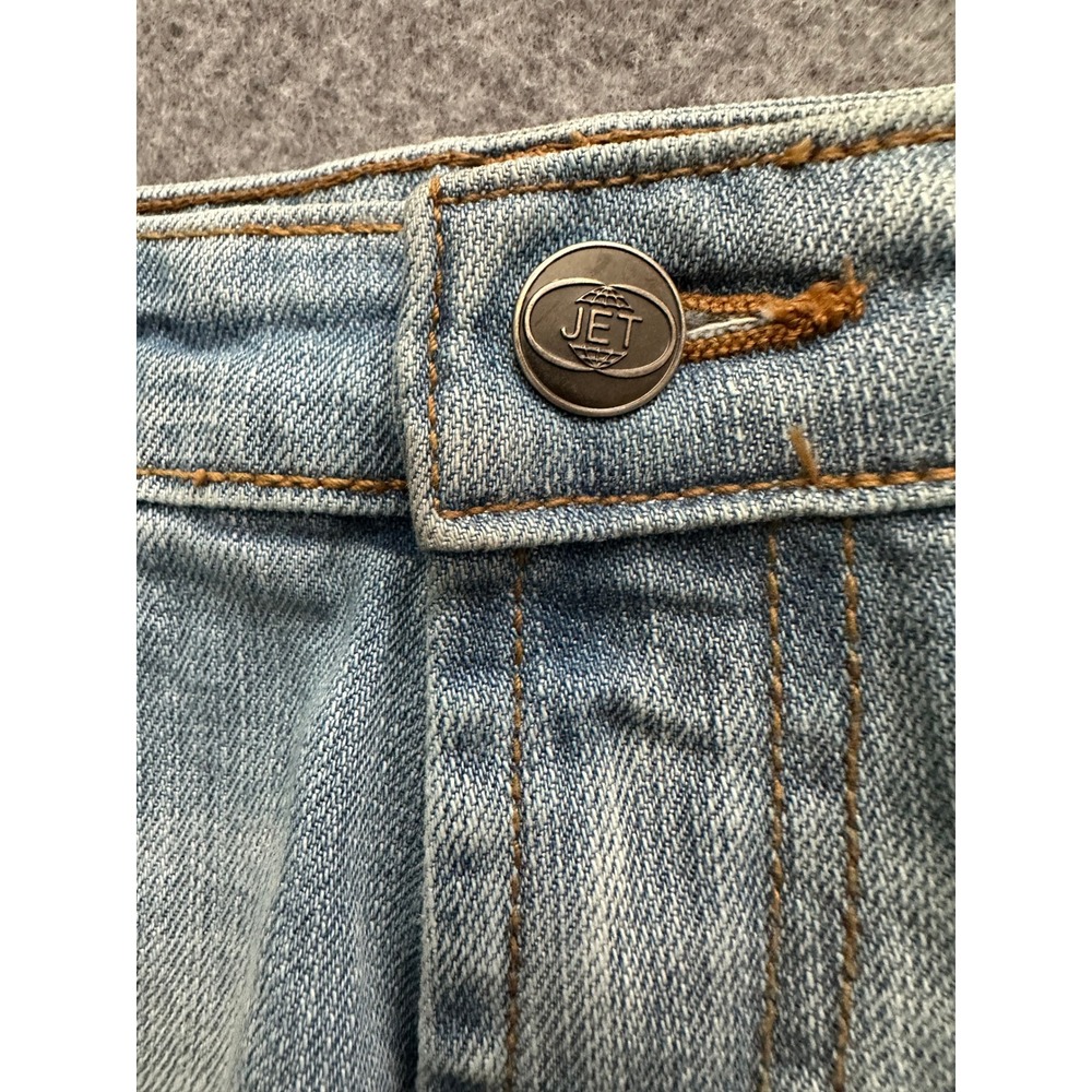 JET John Eshaya Jeans Women 4 Made In USA Blue Distressed Low Rise Grunge Y2K - Picture 5 of 11